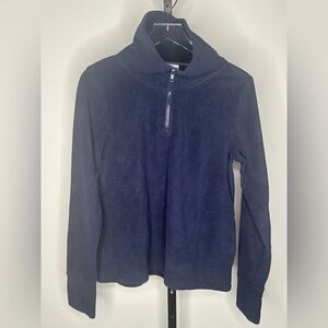 Telluride Clothing Navy Blue Half-Zip Fleece Pullover NWOT